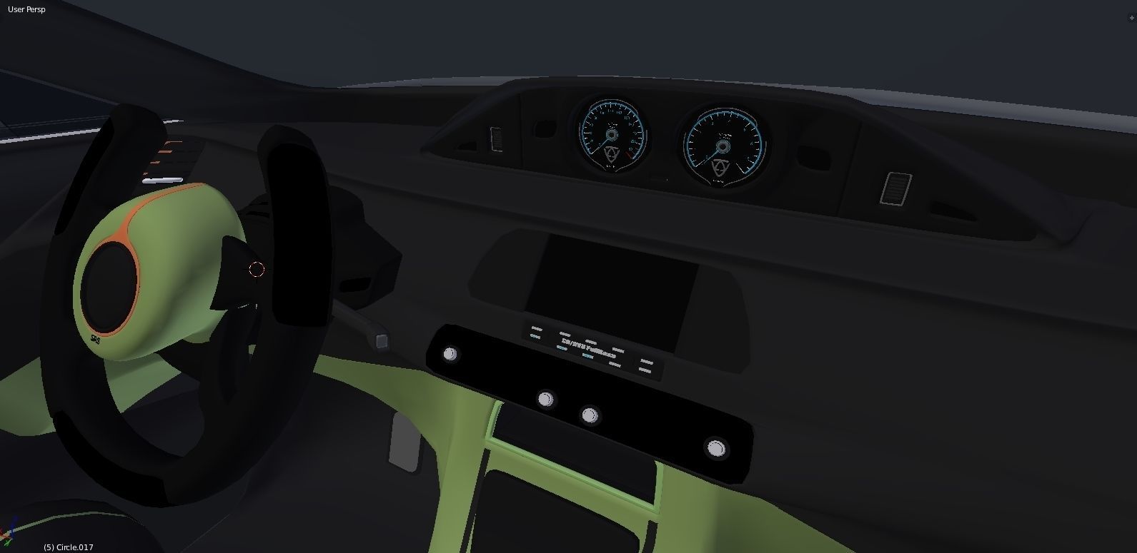 Affekta Luxuria Concept car textured with 5 rims Sport Tuning 3D model_29