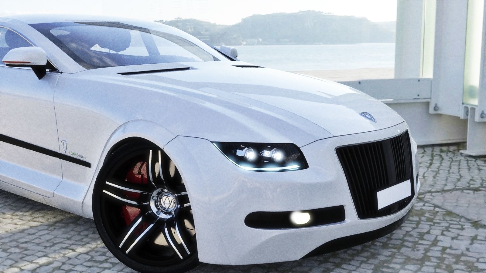 Affekta Luxuria Concept car textured with 5 rims Sport Tuning 3D model_12