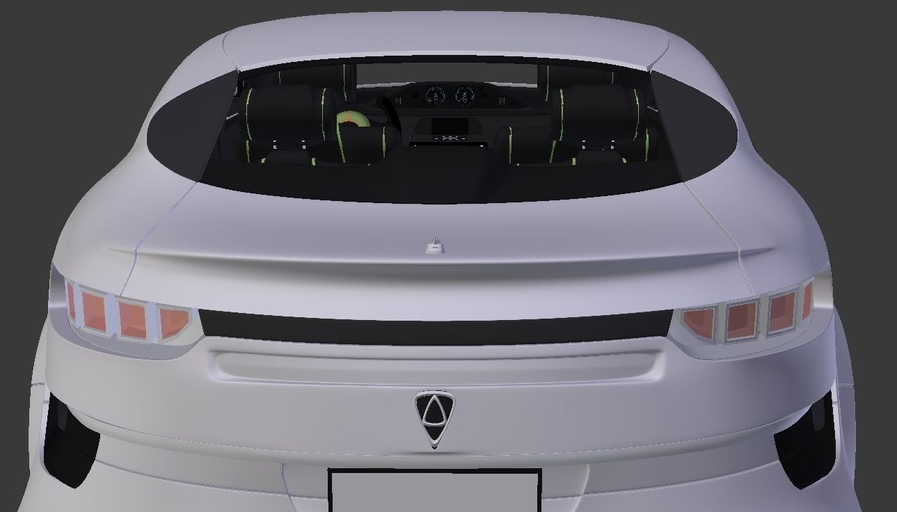 Affekta Luxuria Concept car textured with 5 rims Sport Tuning 3D model_24
