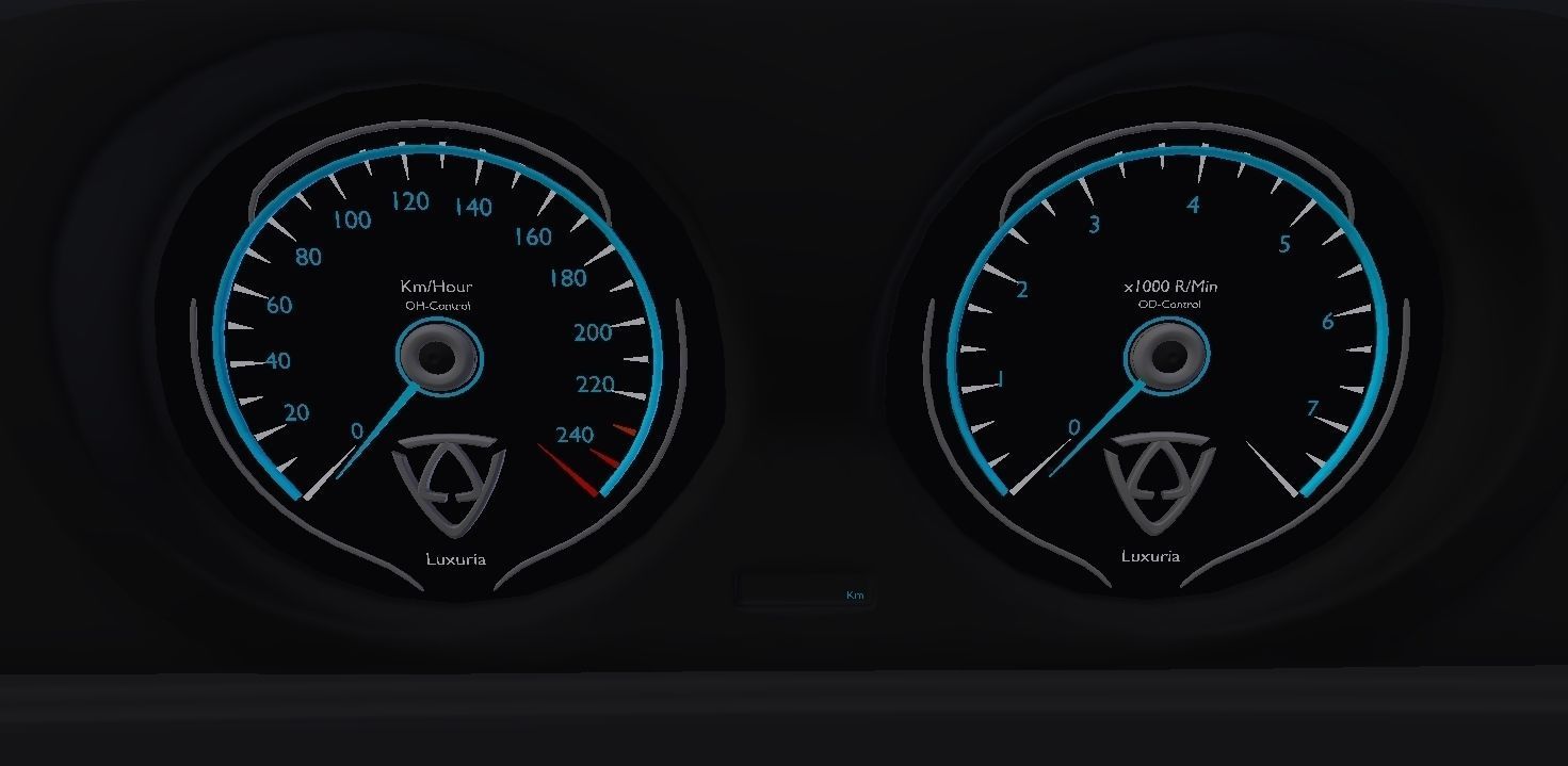 Affekta Luxuria Concept car textured with 5 rims Sport Tuning 3D model_30