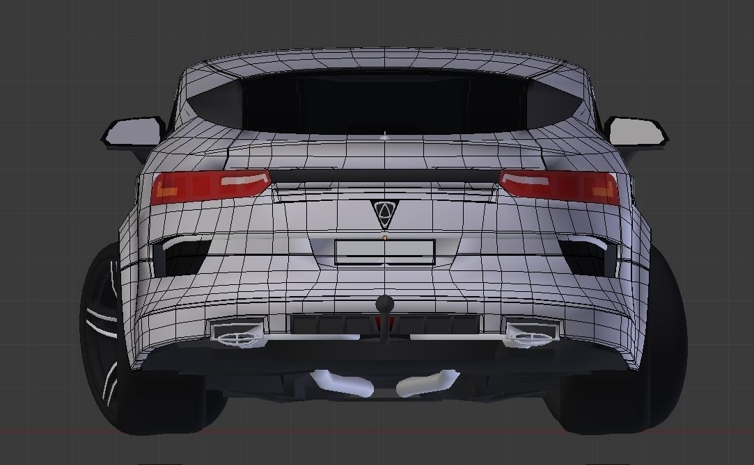 Affekta Luxuria Concept car textured with 5 rims Sport Tuning 3D model_21