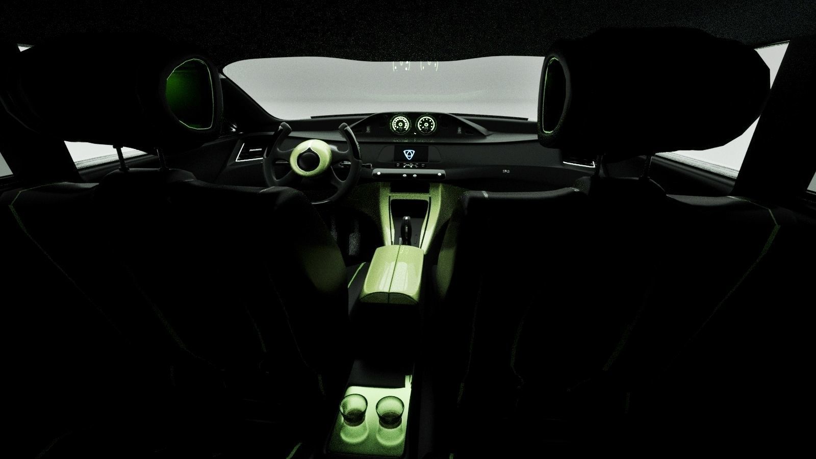 Affekta Luxuria Concept car textured with 5 rims Sport Tuning 3D model_14