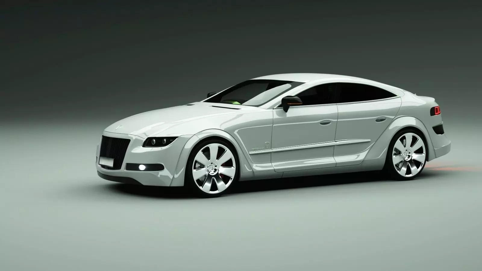 Affekta Luxuria Concept car textured with 5 rims Sport Tuning 3D model_0