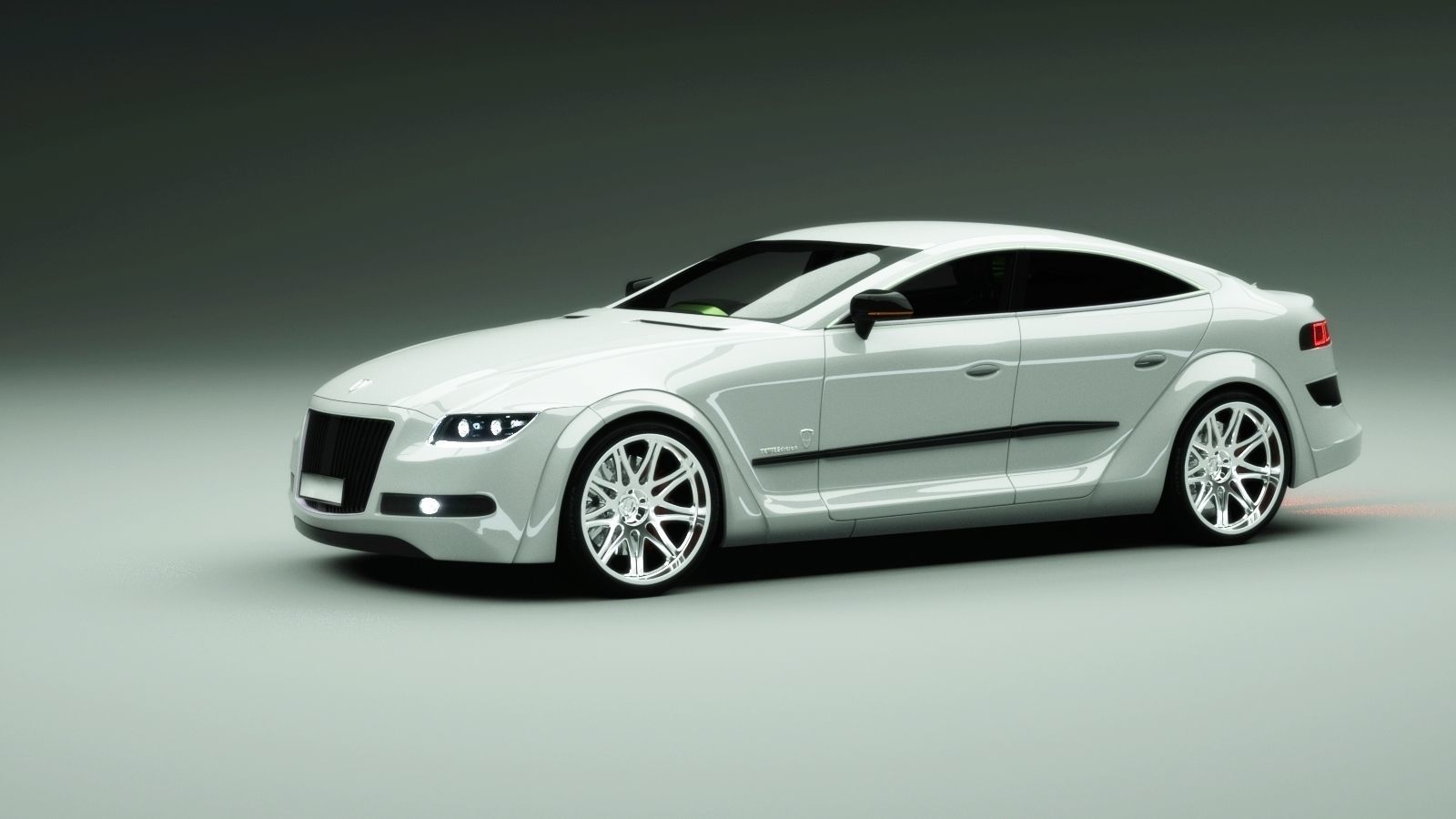 Affekta Luxuria Concept car textured with 5 rims Sport Tuning 3D model_3