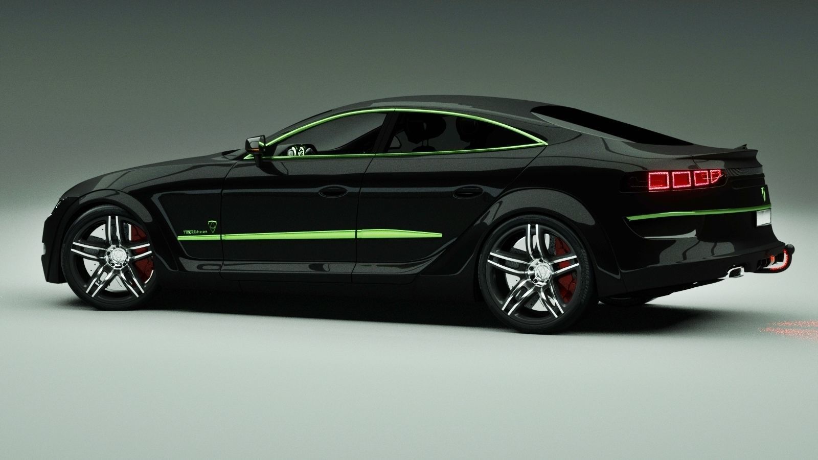 Affekta Luxuria Concept car textured with 5 rims Sport Tuning 3D model_1