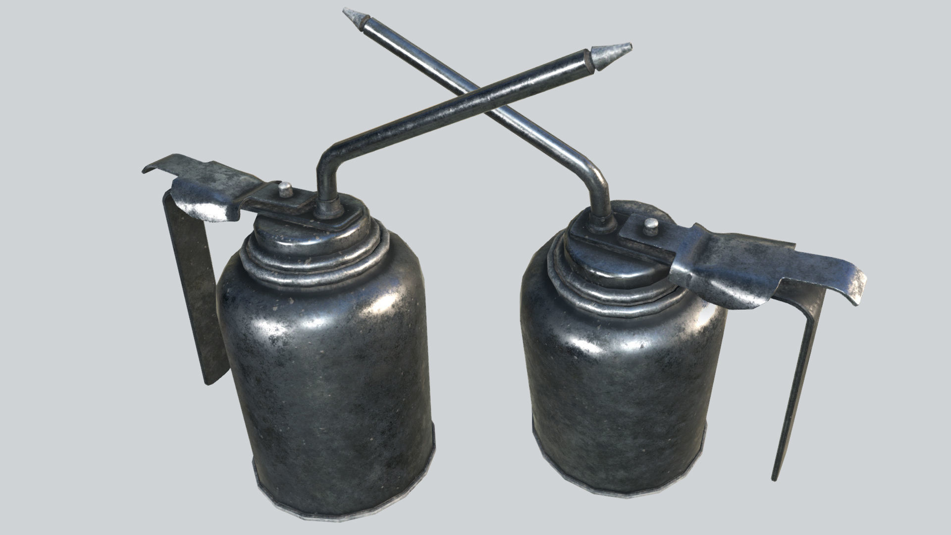 Oil Canisters Collection PBR Low-poly 3D model_9