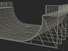 Vert Ramp and Classic Skateboard 3D model | CGTrader