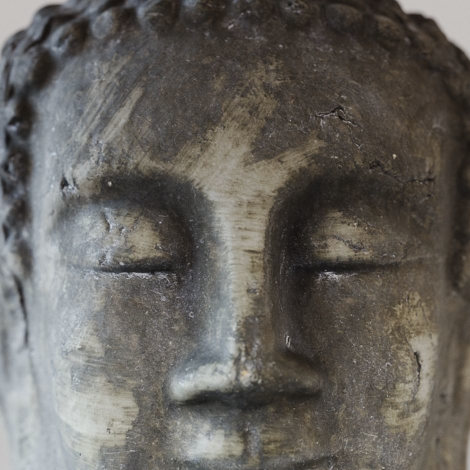 Buddha head sculpture 3D model_2