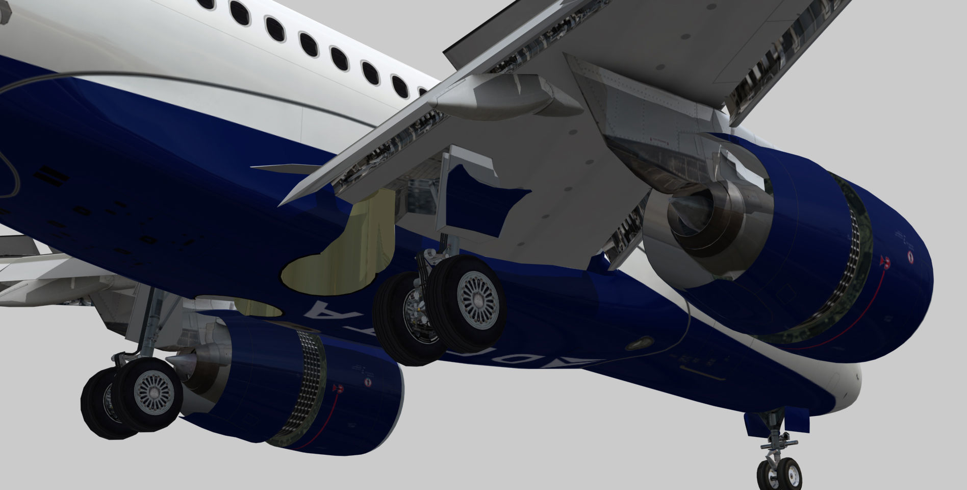 Airbus 220 Bombardier C Series 100  CS100 Delta airlines livery Low-poly 3D model_4