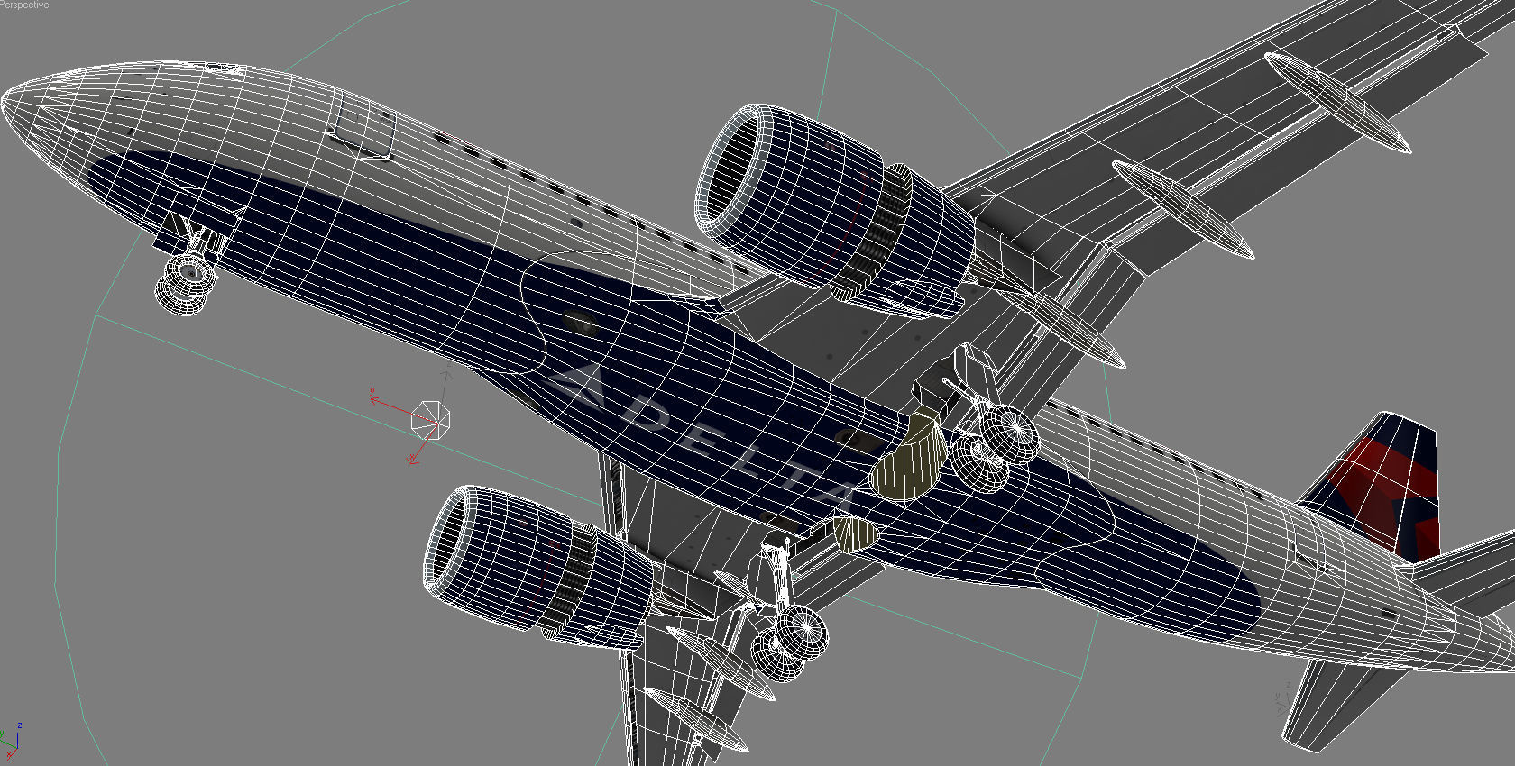 Airbus 220 Bombardier C Series 100  CS100 Delta airlines livery Low-poly 3D model_18