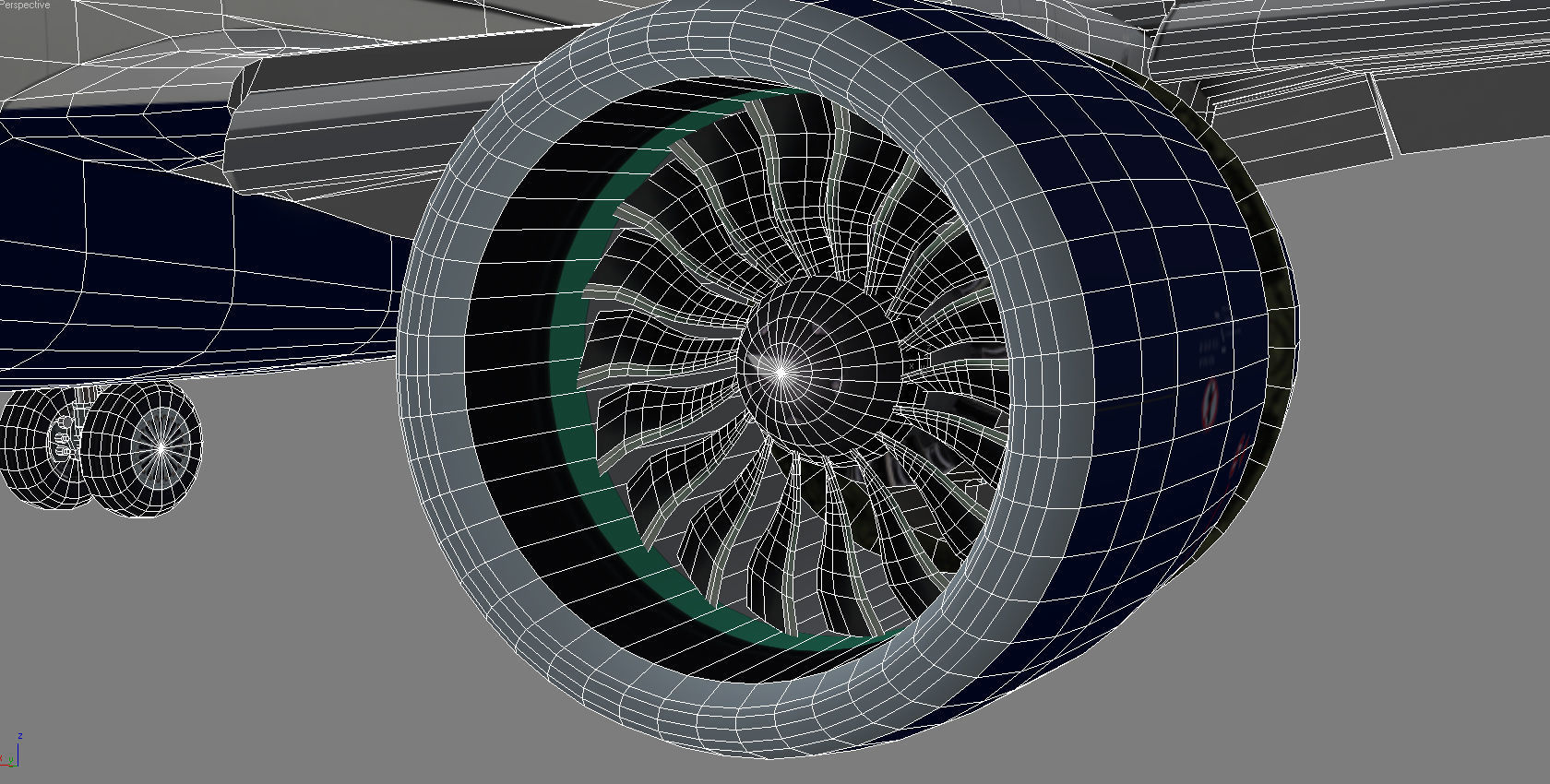 Airbus 220 Bombardier C Series 100  CS100 Delta airlines livery Low-poly 3D model_15