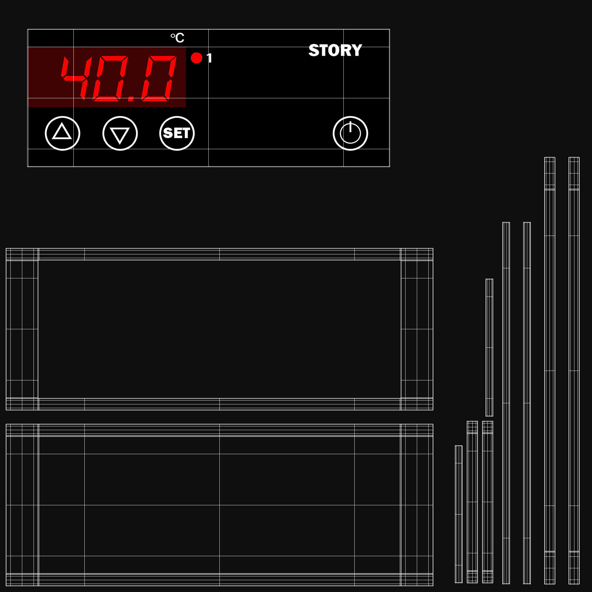 Square Hammam day-bed 3D model_19