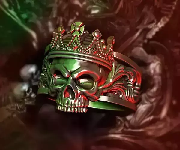 GUARDIAN skull ring 3D print model