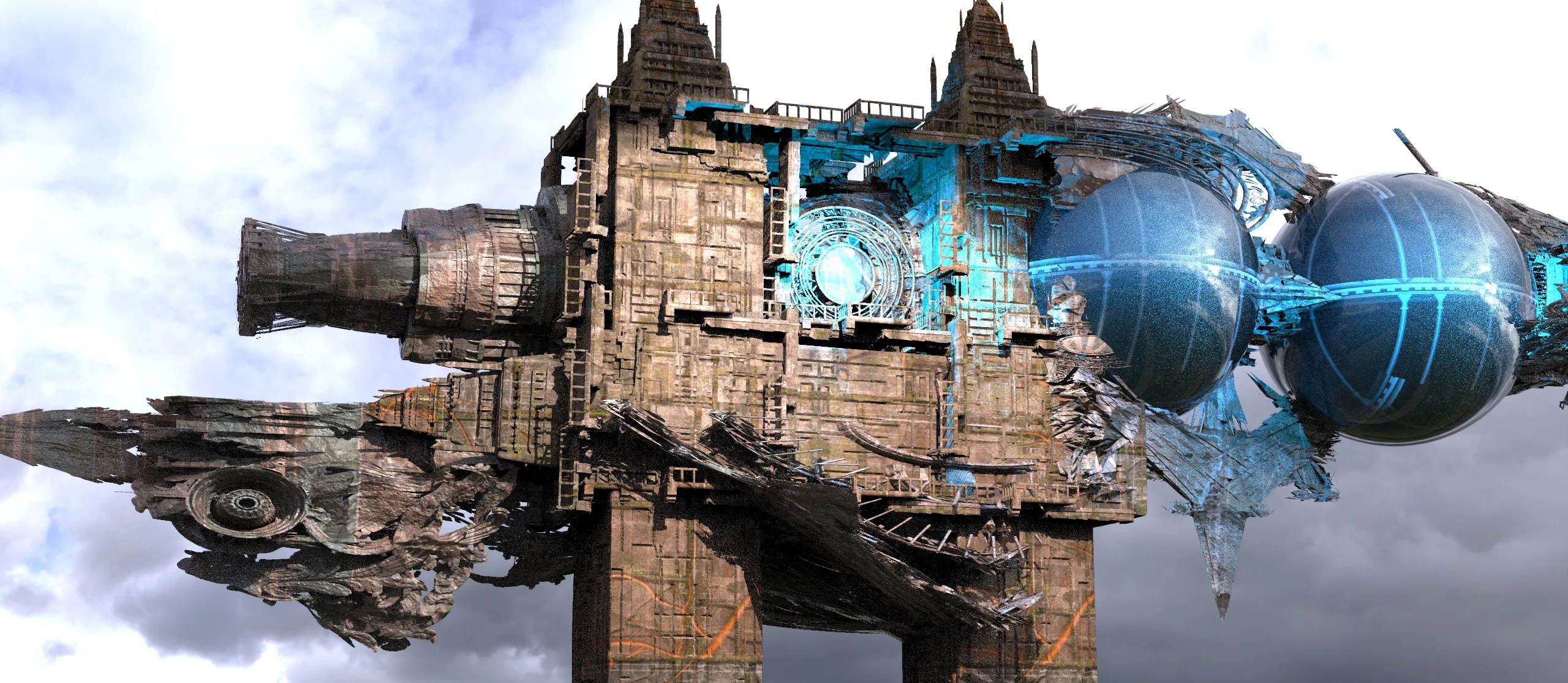 3D model river nile pyramid sci fi top 15 VR / AR / low-poly | CGTrader