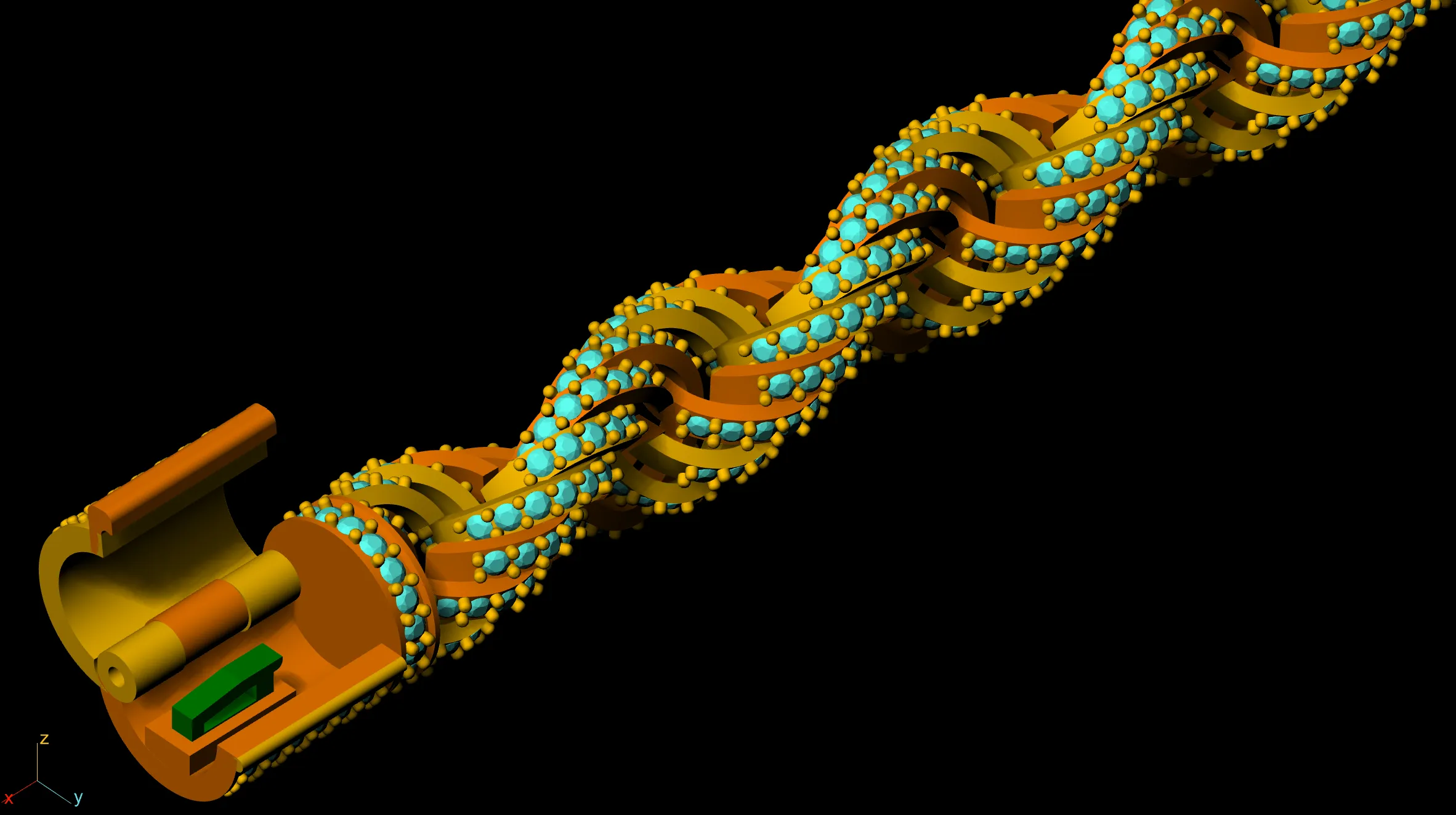 Twisted Diamond Necklace cad file 3D model 3D printable | CGTrader