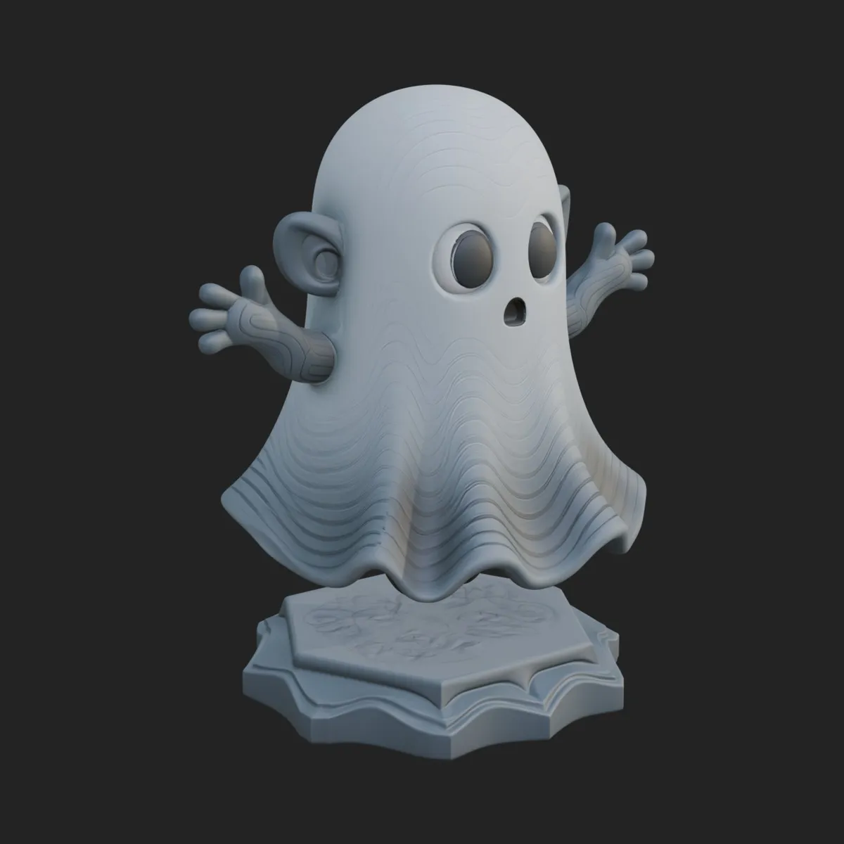 Chibi Sheet Ghost Statue Design 3 - 3D Print Model 3D model 3D ...