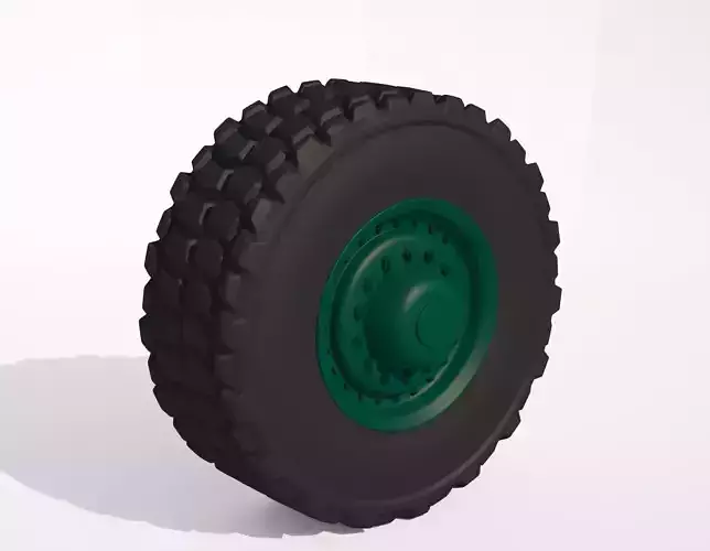 The wheel of the truck