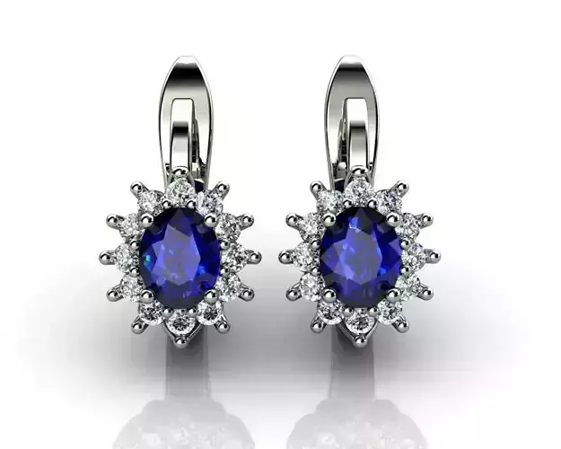 Dianas Blue Stones Earrings