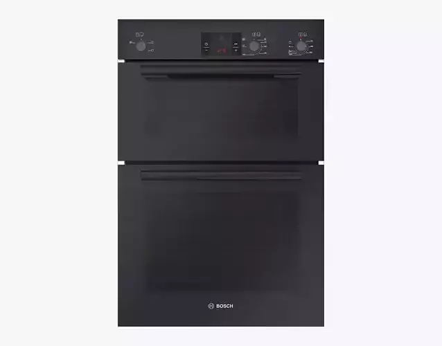 Bosch built-in double hot air oven HBM13B261B black Serie 6