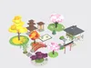 3D model Low Poly Japanese Temple Grounds Set - 20 Assets VR / AR / low ...