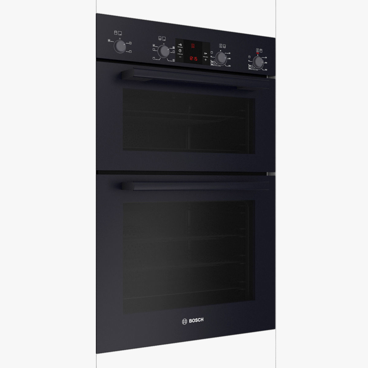Built-in double multi-function oven HBM43B260B black Serie 6 3D model_1