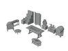 3D model Low Poly Samurai Castle Set - 21 Assets VR / AR / low-poly ...