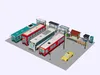 3D model Low Poly Bus Terminal Set - 21 Assets VR / AR / low-poly ...