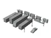 3D model Low Poly Bus Terminal Set - 21 Assets VR / AR / low-poly ...