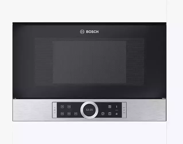 Built-in microwave BFL634GS1B brushed steel Serie 8 3D model