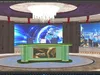 3D model News TV Studio Modular Broadcast Set with Curved LED Walls VR ...