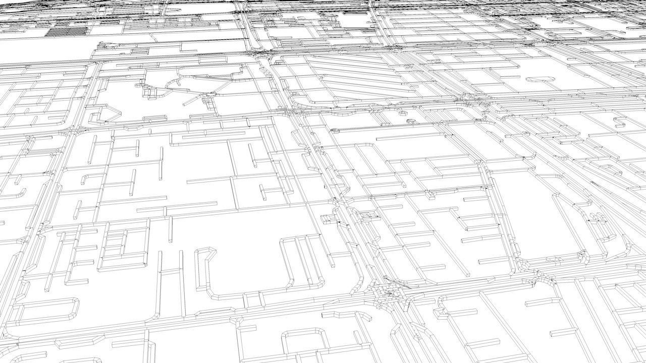 Abu Dhabi Road Network and Streets 3D model_12