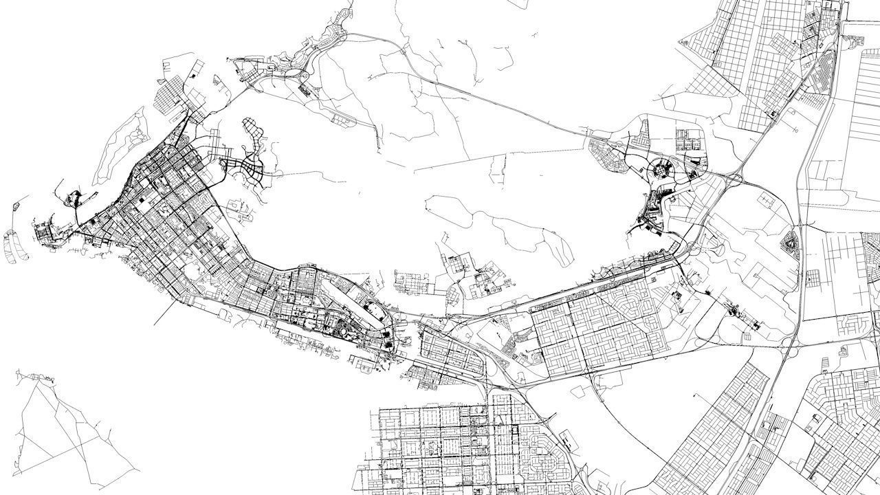 Abu Dhabi Road Network and Streets 3D model_10