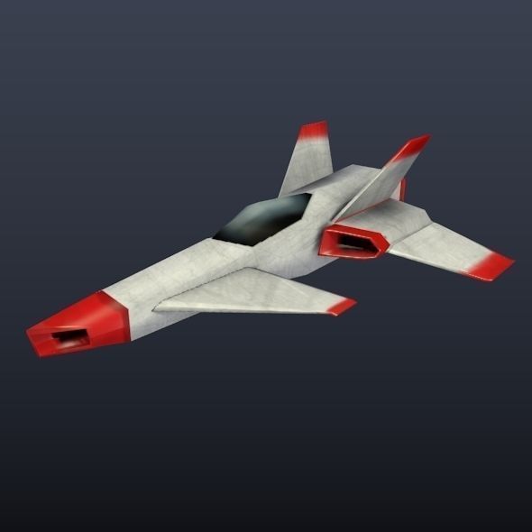 Lowpoly spaceship concept Low-poly 3D model_4
