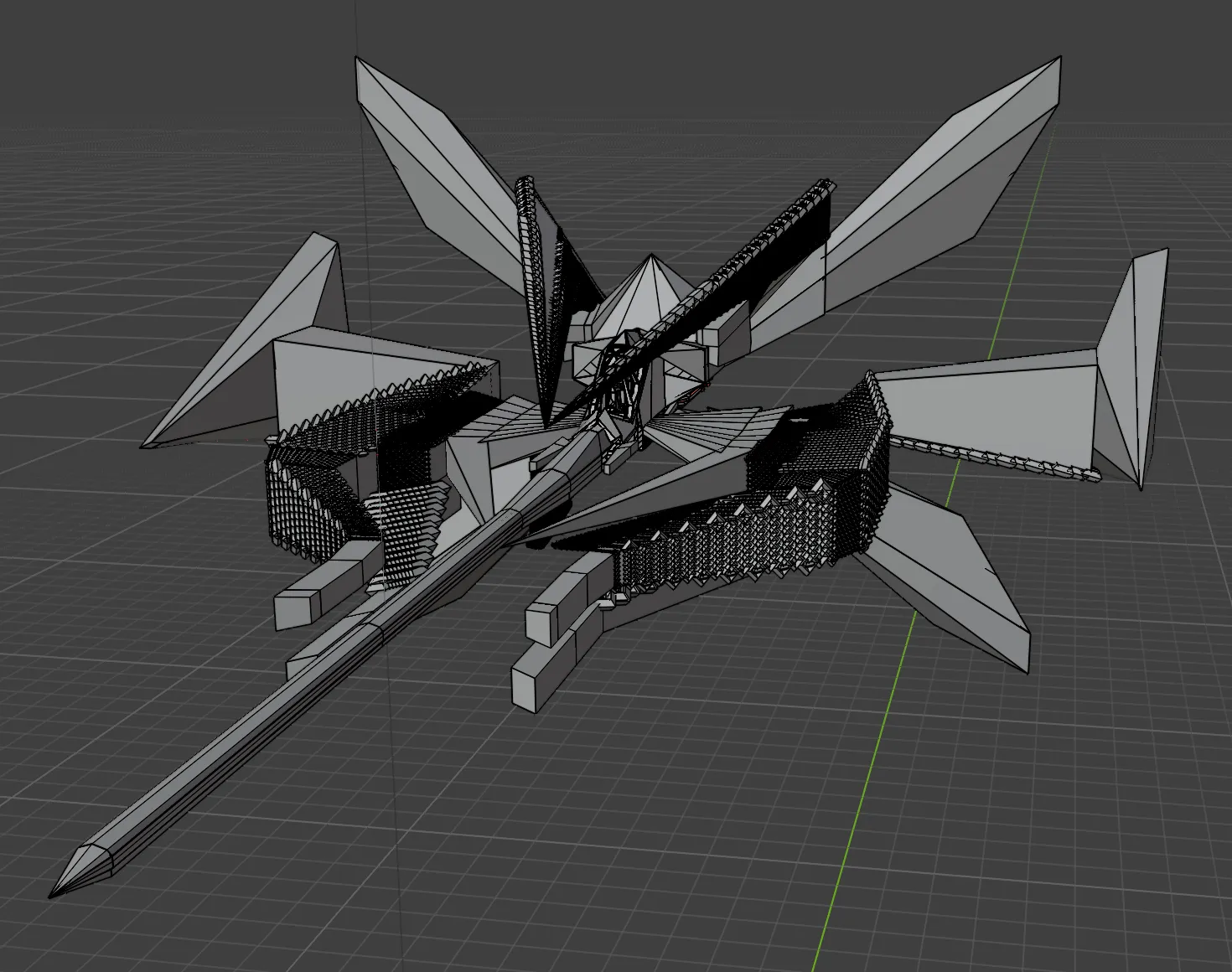 Spaceship Star Fighter with Scale Armour Mosquito 3D model | CGTrader