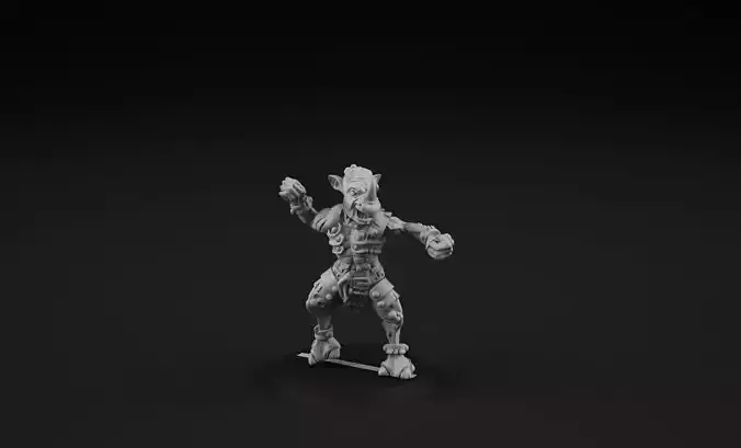 Rhino 1 miniature figure 3D print model
