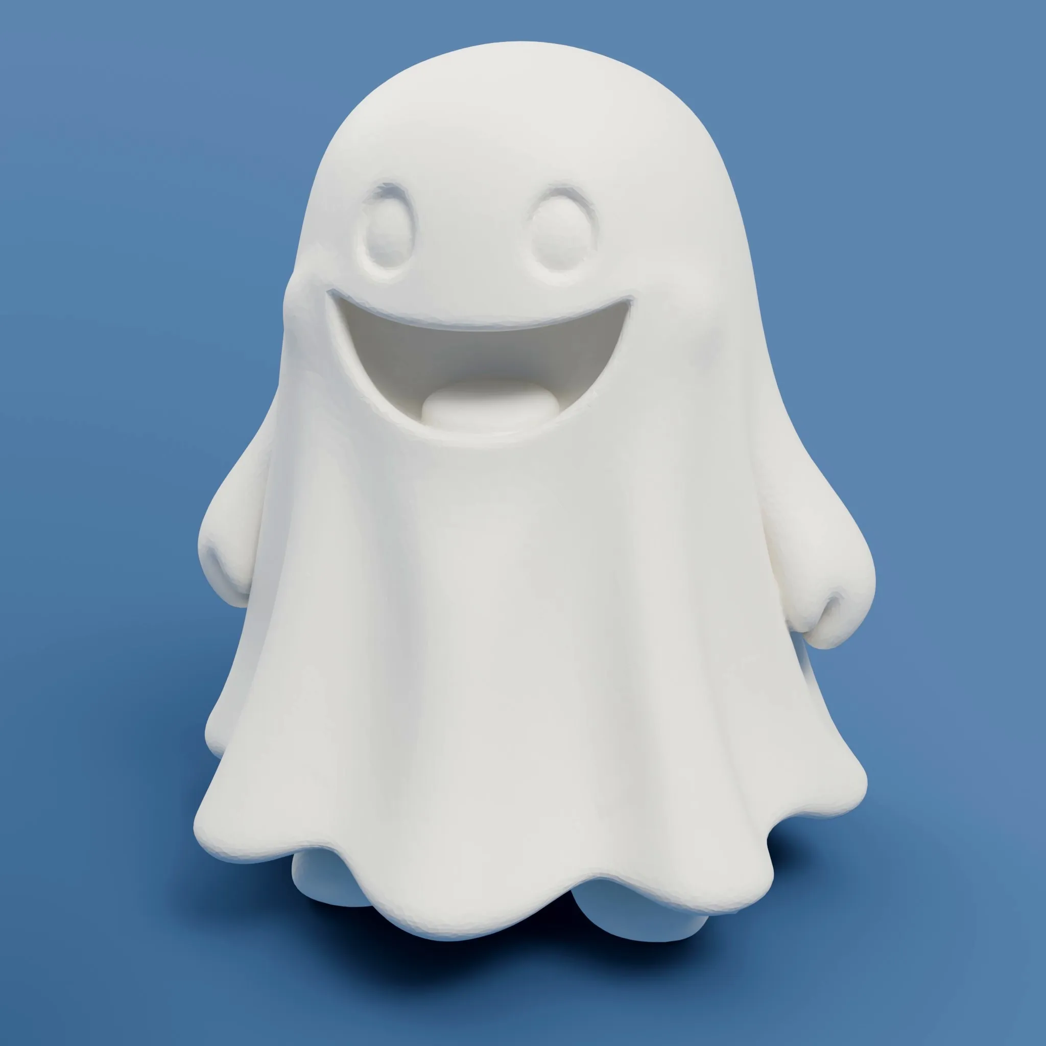 Cute Ghost Figurine Smiling 3D model 3D printable | CGTrader