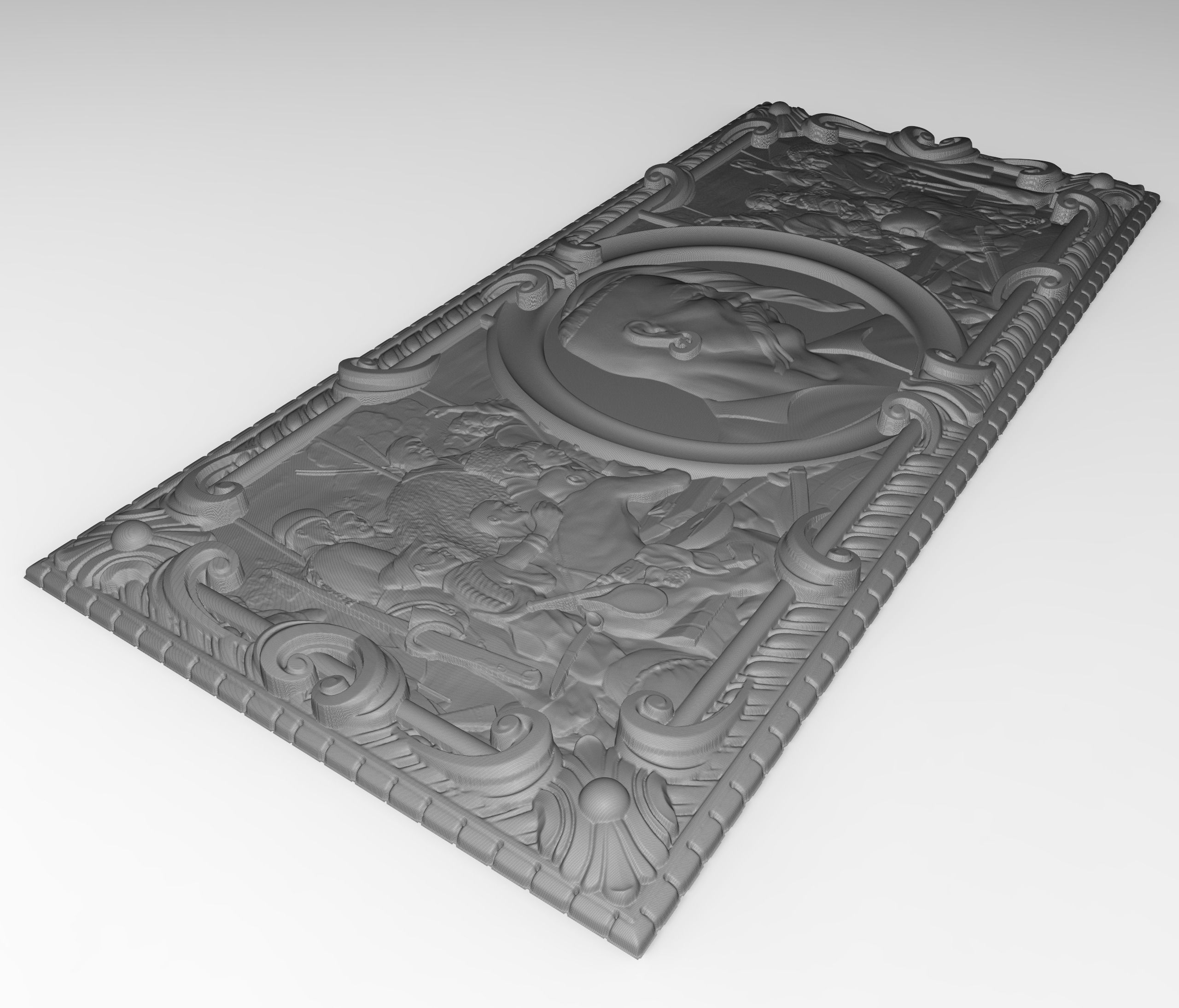 Otaman Ivan Sirko and cossacks are drafting a manifesto bas reli 3D print model_4