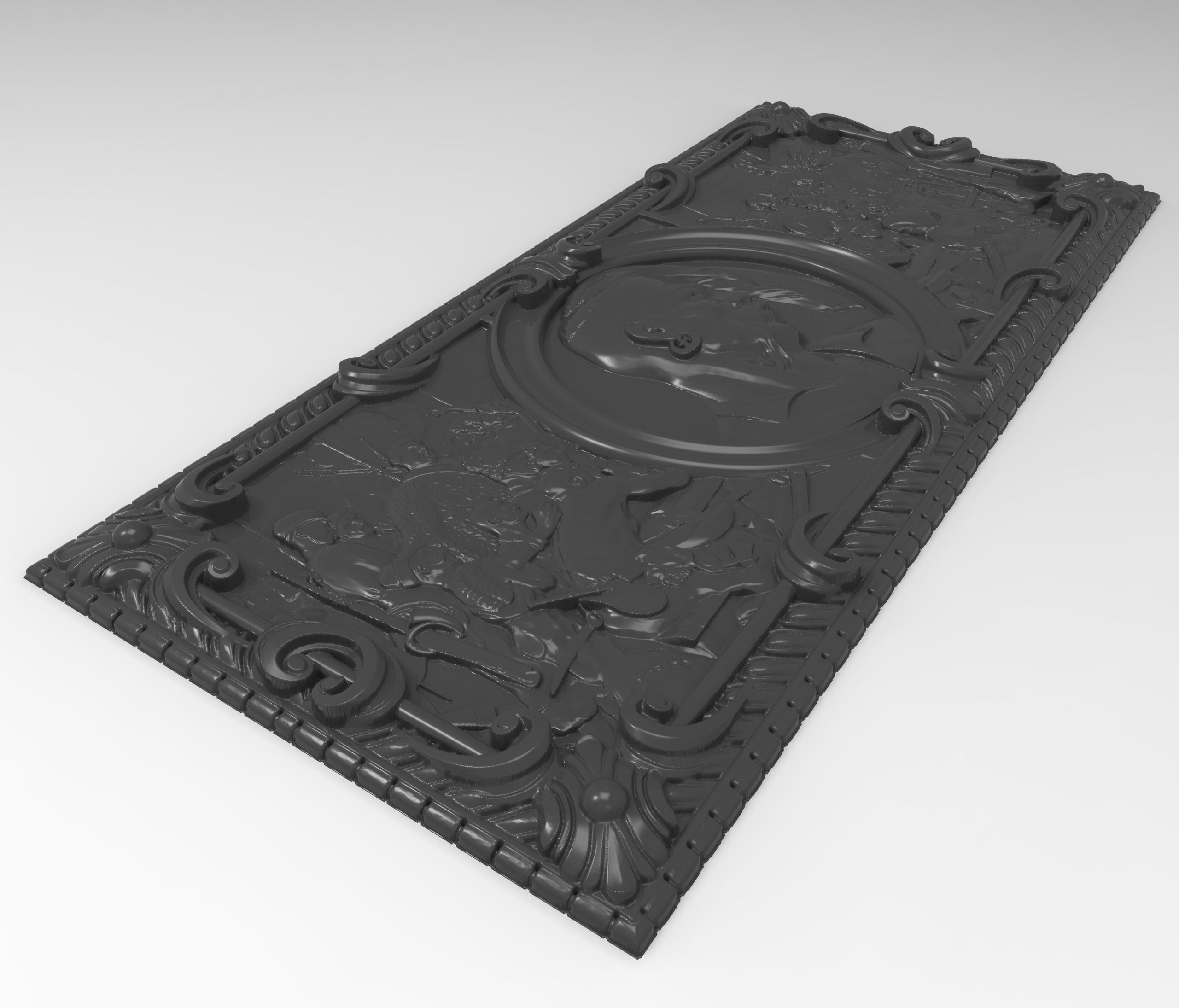 Otaman Ivan Sirko and cossacks are drafting a manifesto bas reli 3D print model_1