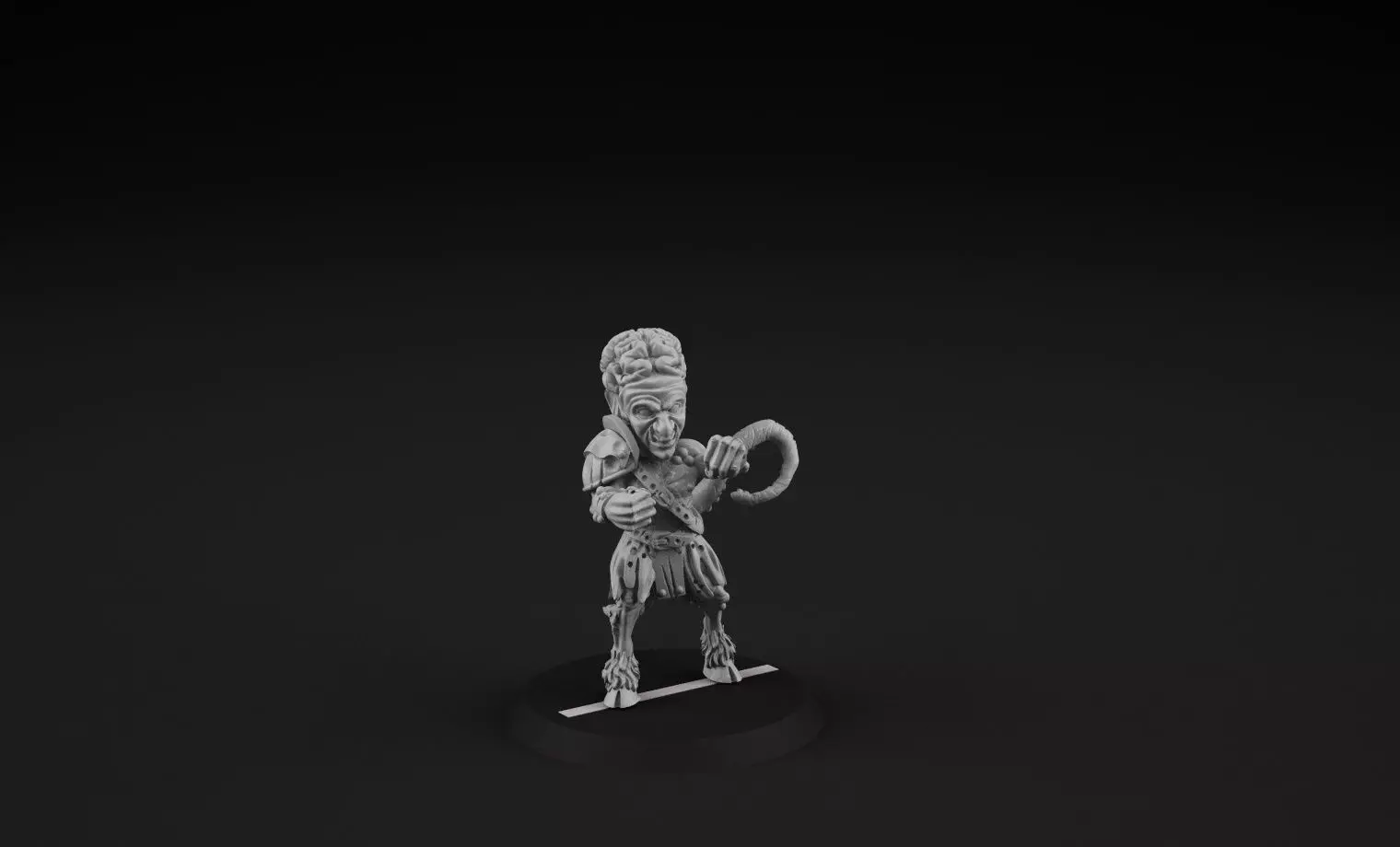 Goblin 7 miniature of man holding sword 3D print model
