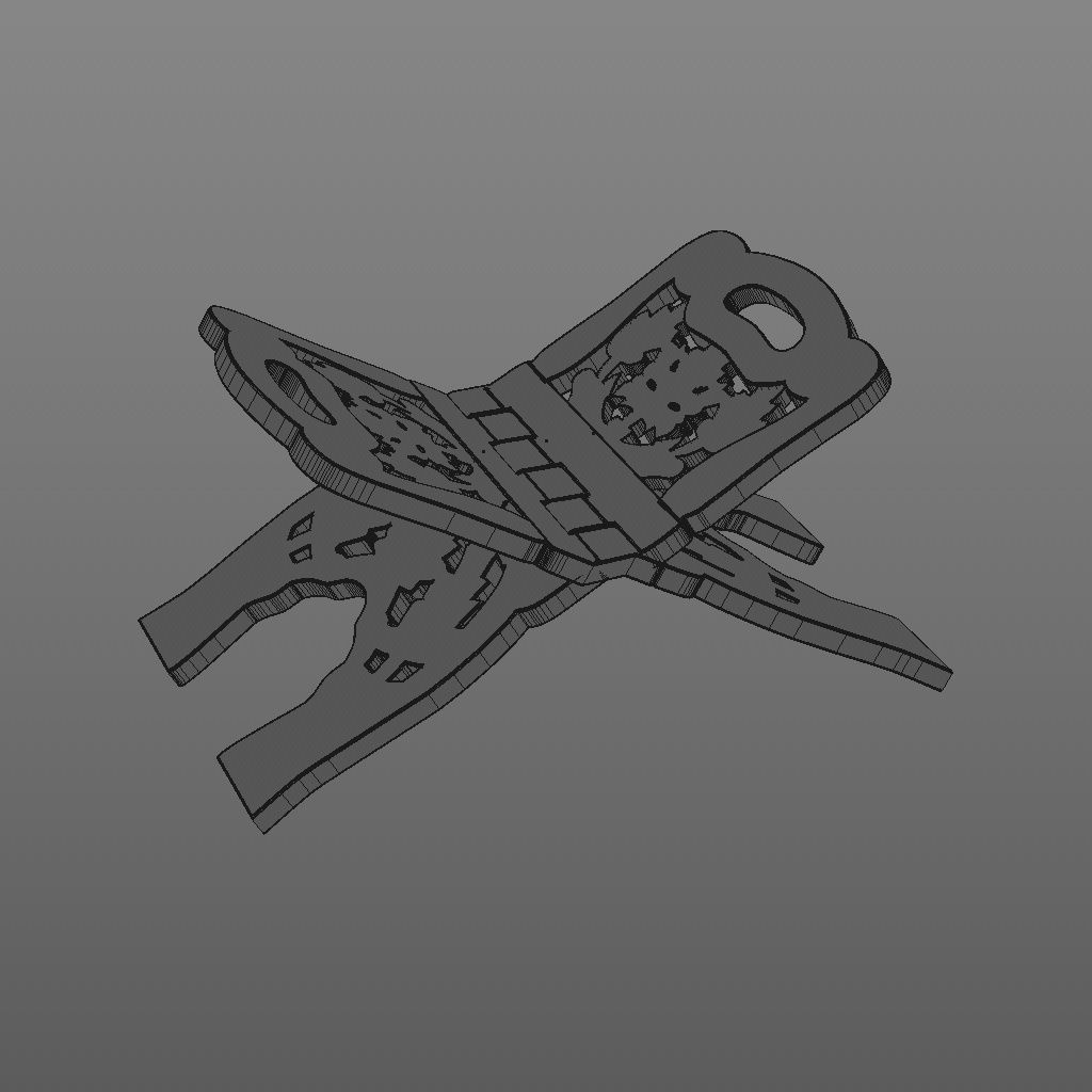 Holy Book Reading Table  with Extra LowPoly version Low-poly 3D model_2