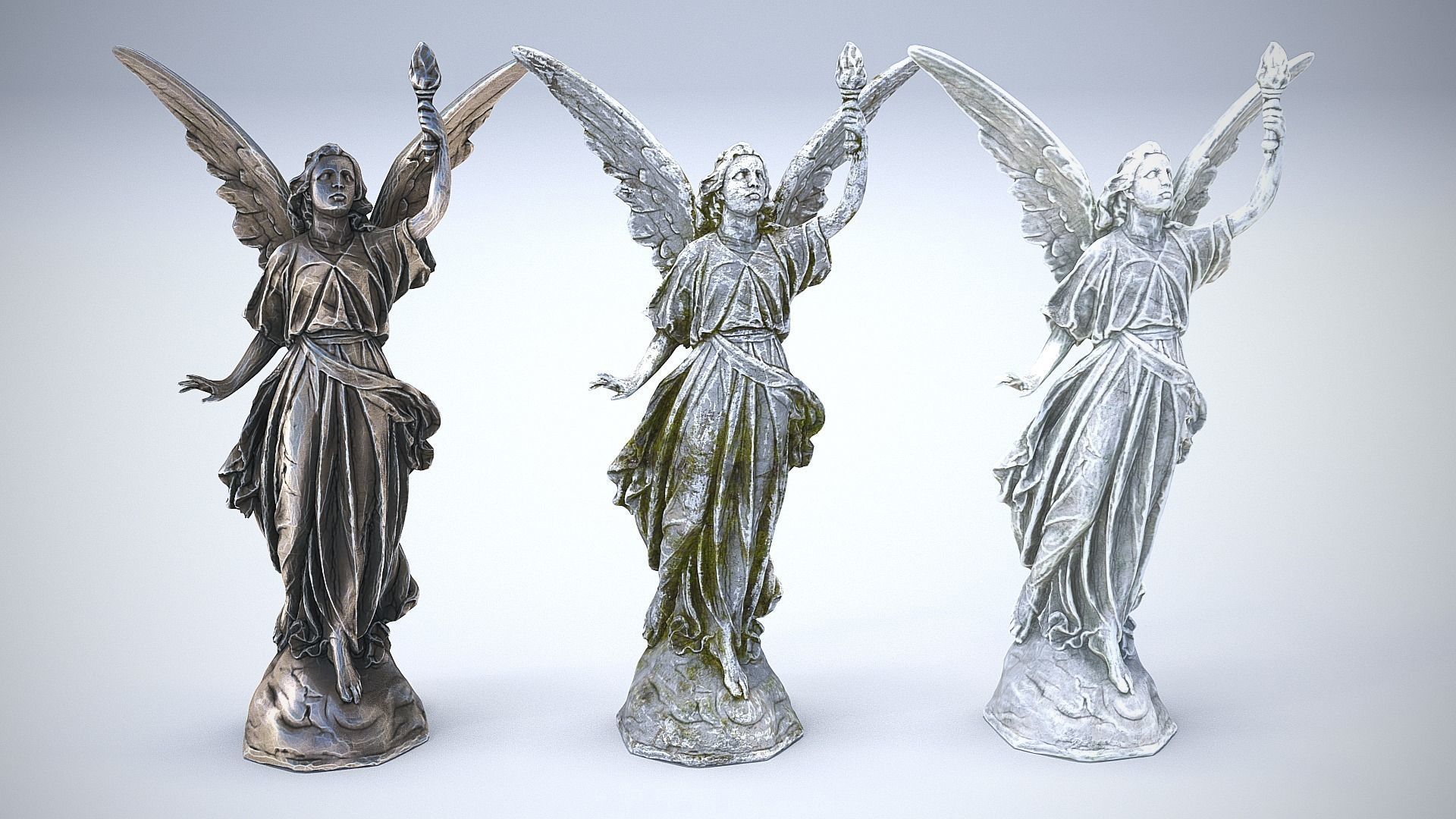 Sculptures Pack Vol1 Statue 3 Low-poly 3D model_0