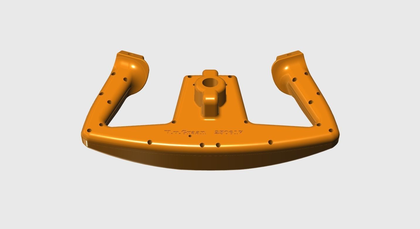 Editable Cessna 172 Yoke for flight simulator 3D print model_5