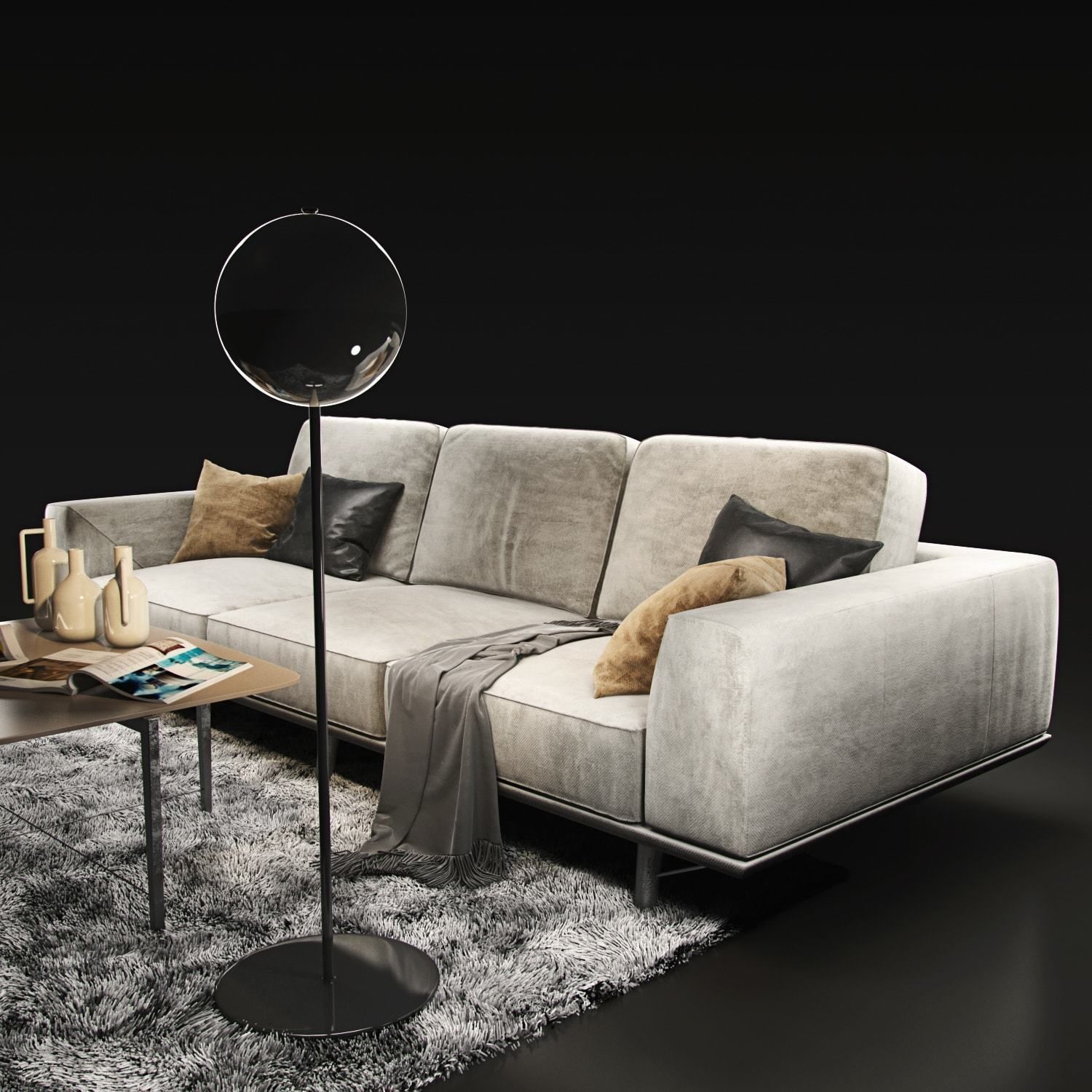 Sofa natuzzi Gio 2912 3D model_3