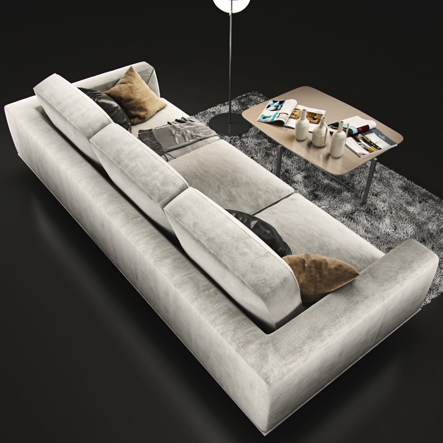 Sofa natuzzi Gio 2912 3D model_2