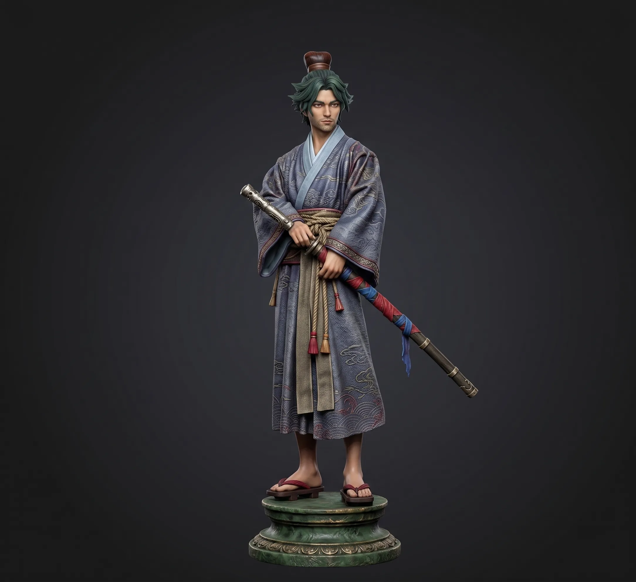 Stylized Master Swordsman 3D print model