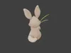 Cute Cartoon Bunny Holding Grass - Stylized 3D Character 3D model ...