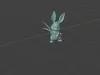 Cute Cartoon Bunny Holding Grass - Stylized 3D Character 3D model ...