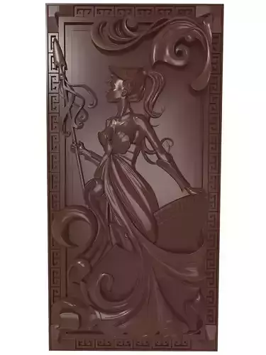 Warrior Girl Bas relief