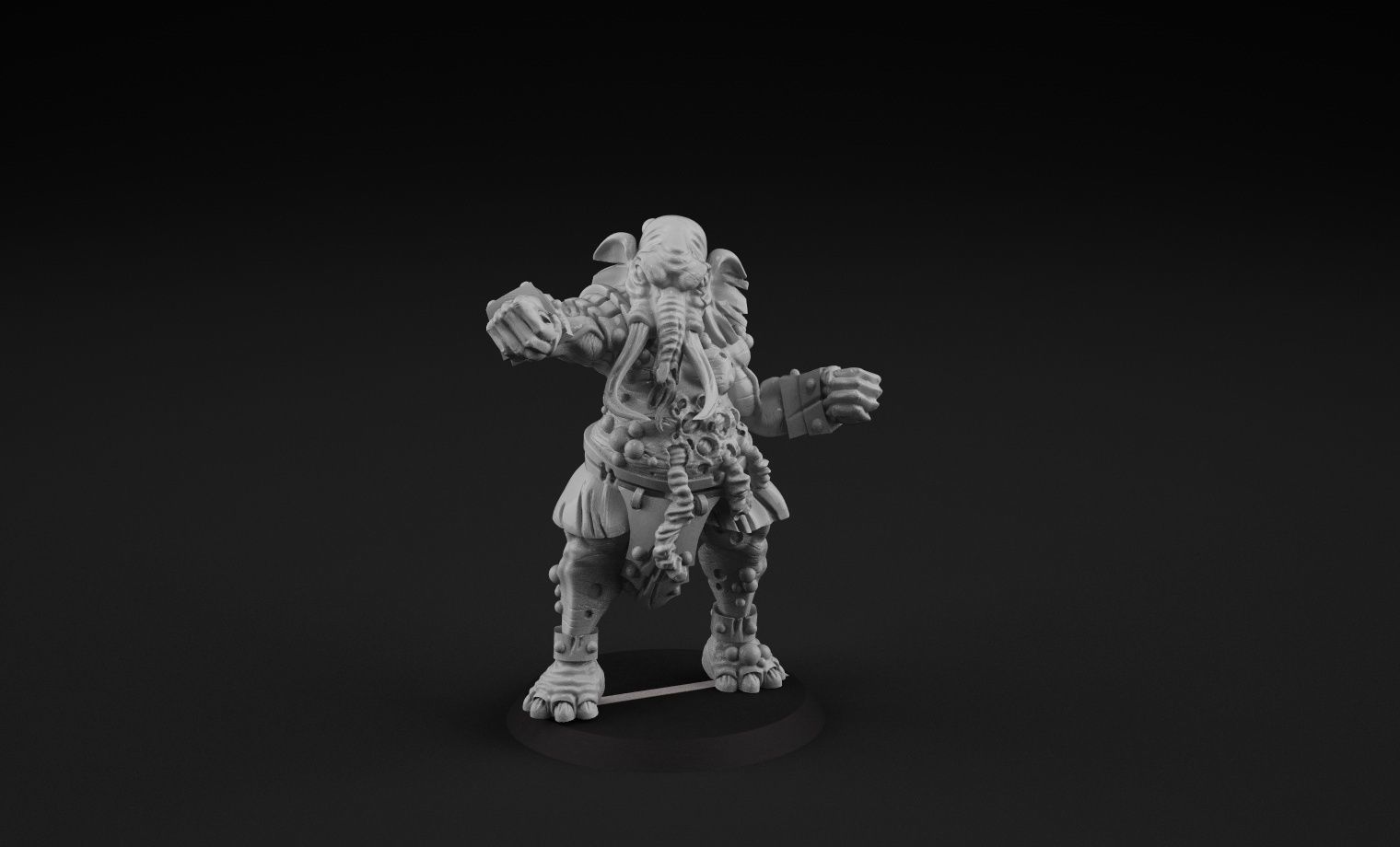 Elephant fourth 3D print model