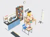 3D model Low Poly Anatomy Classroom Set - 21 Assets VR / AR / low-poly ...